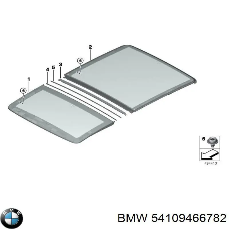 54109466782 BMW Кришка люка даху передня