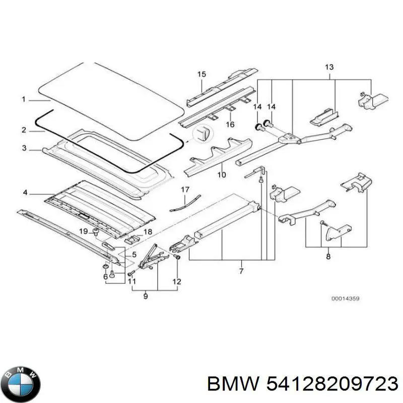 Ущільнювач люка даху на BMW 5 (E39)