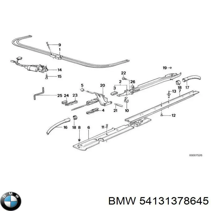 Двигун приводу люка BMW 54131378645 ціна, від 19.00 USD