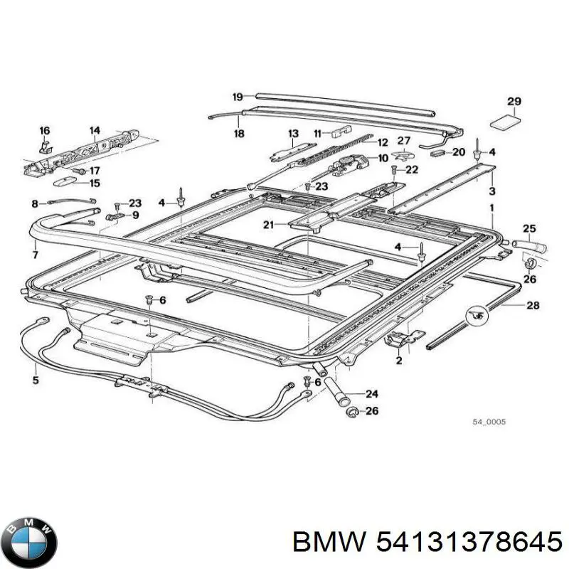 Купити 54131378645 BMW Двигун приводу люка