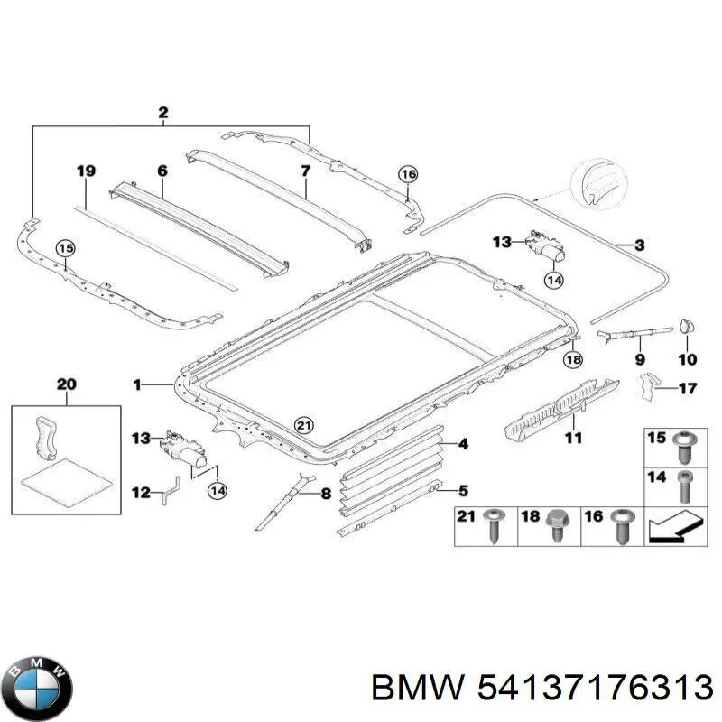 Підсилювач даху BMW 54137176313 ціна, від 1903.48 USD