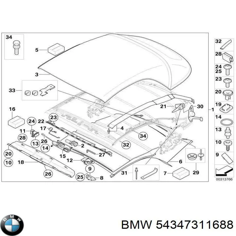  BMW 54347311688 ціна, від 35.59 USD