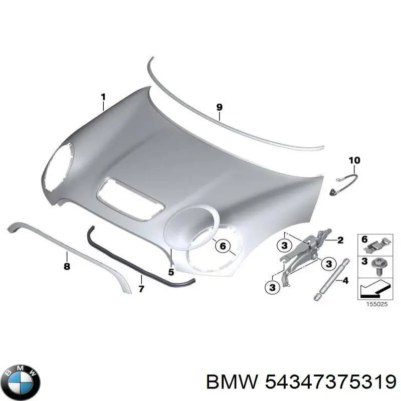  BMW 54347375319 ціна, від 385.55 USD