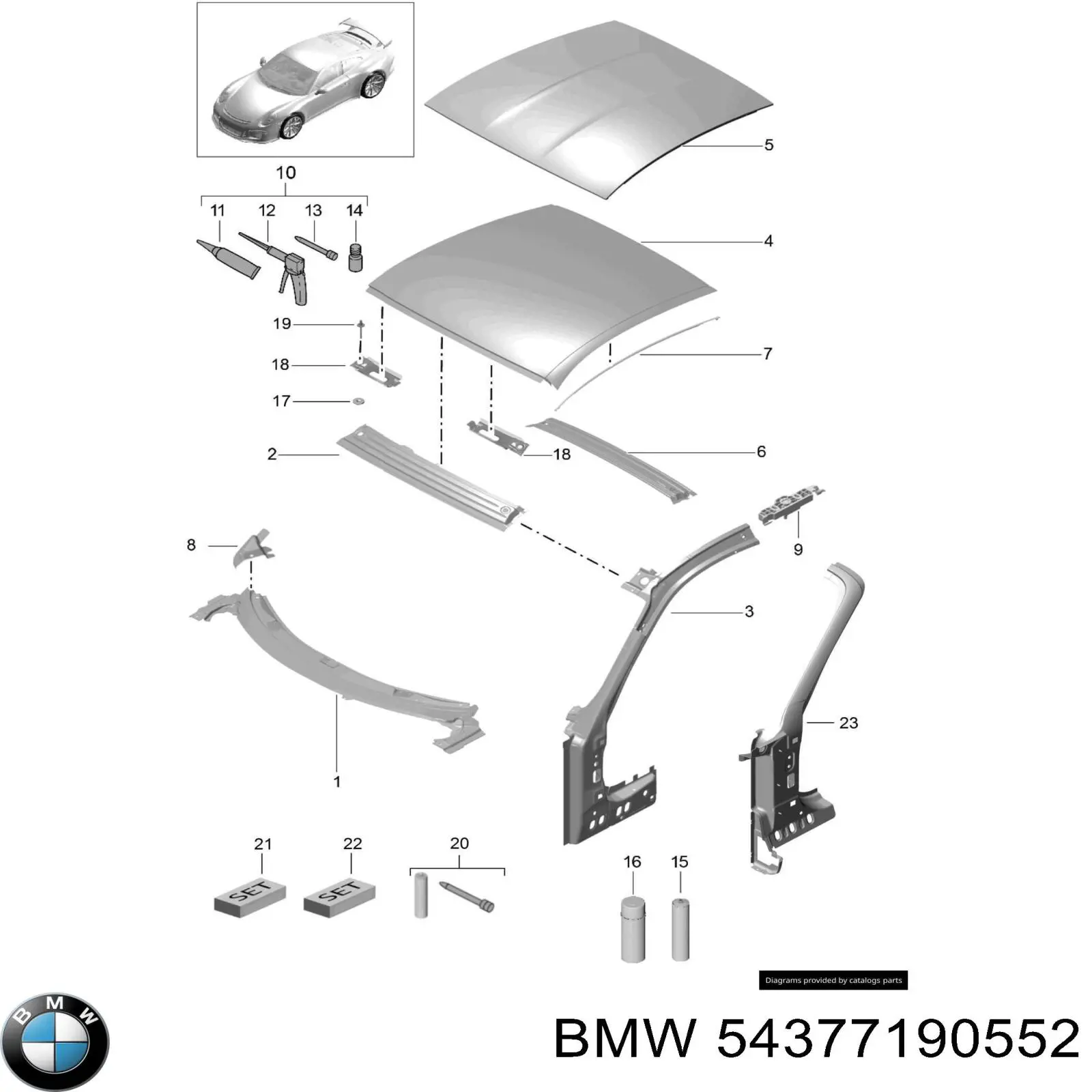 BMW 54377190552 ціна, від 52.05 USD