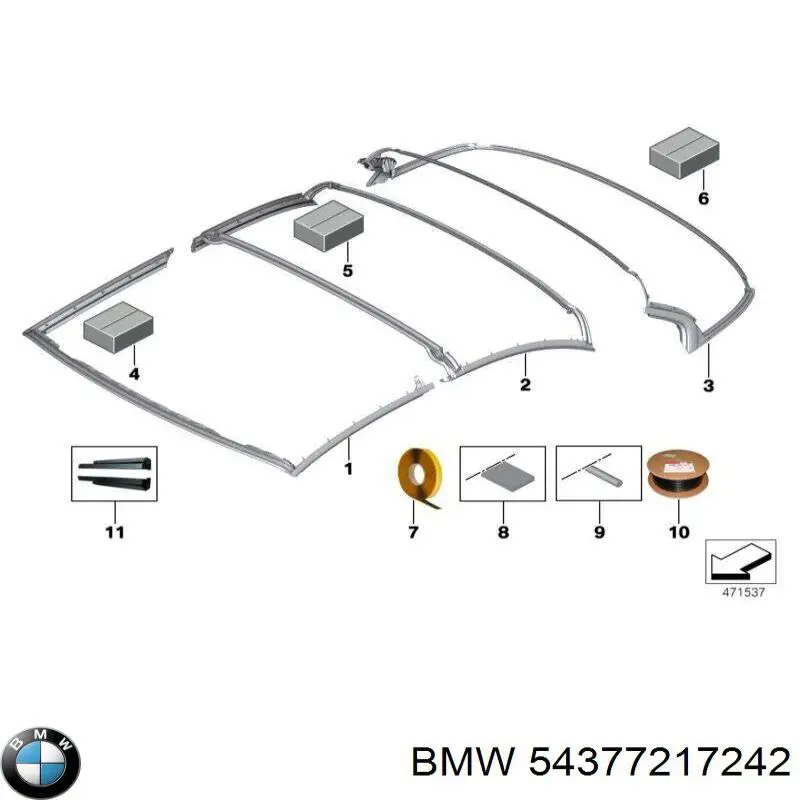  BMW 54377217242 ціна, від 929.63 USD