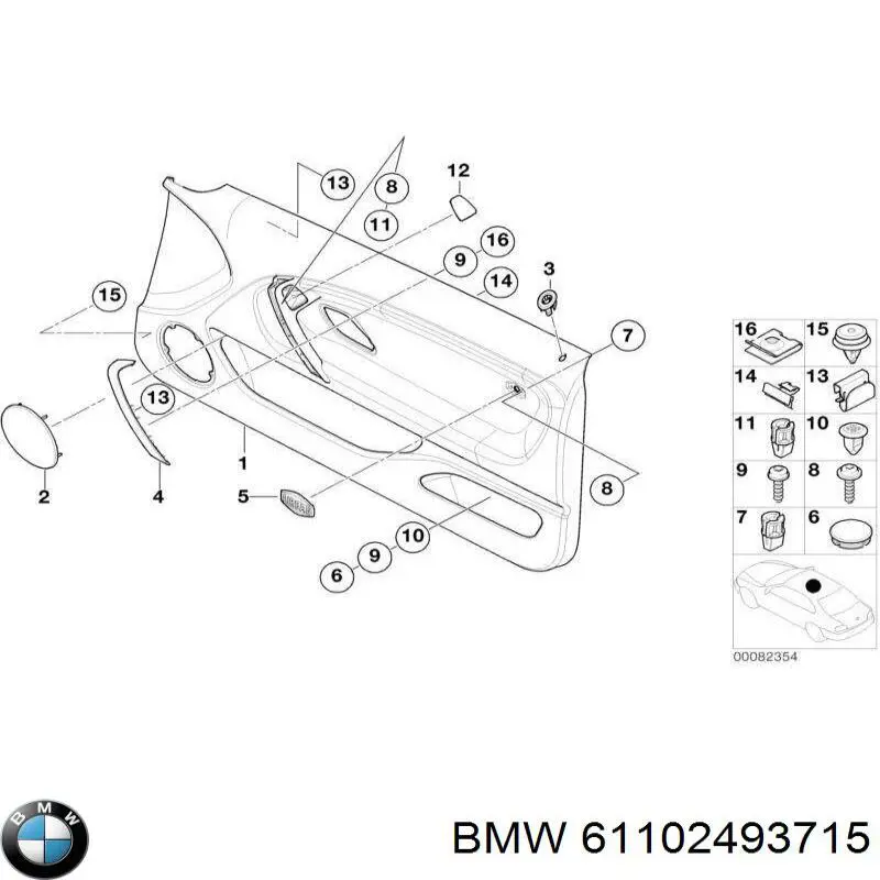 Патрубок вентиляції картера 61102493715 BMW