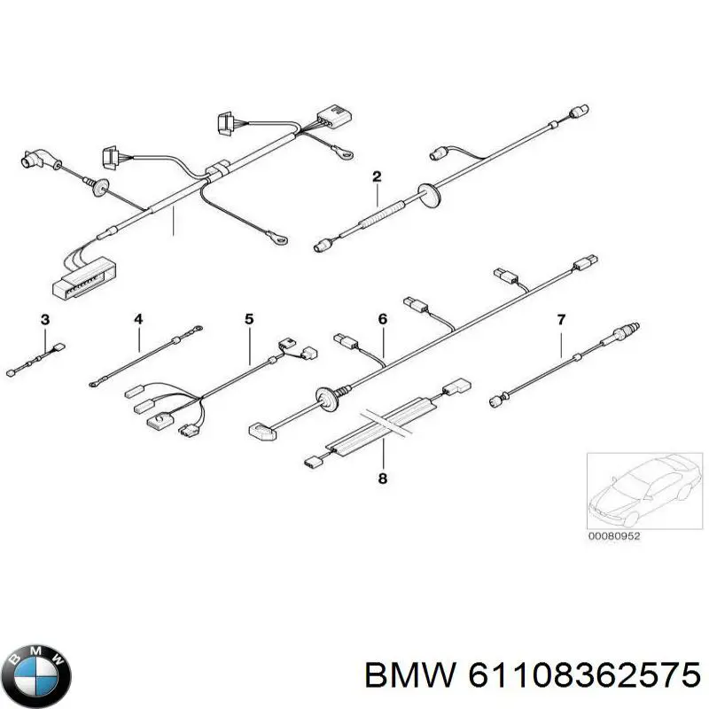  BMW 61108362575 ціна, від 35.34 USD