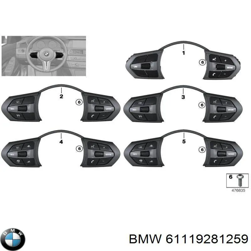 61119281259 BMW 