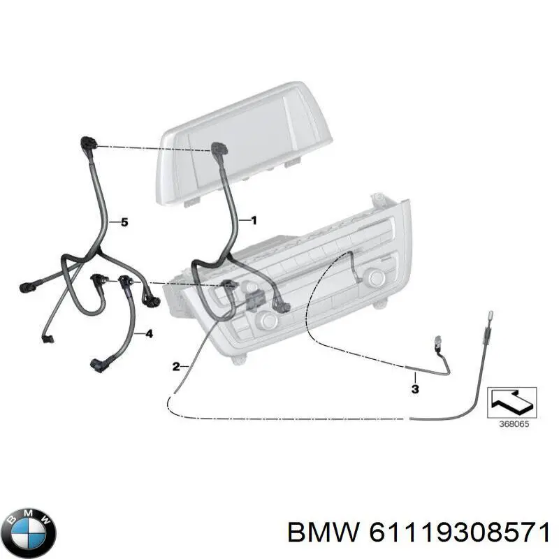 61119308571 BMW Кабель антени магнітоли