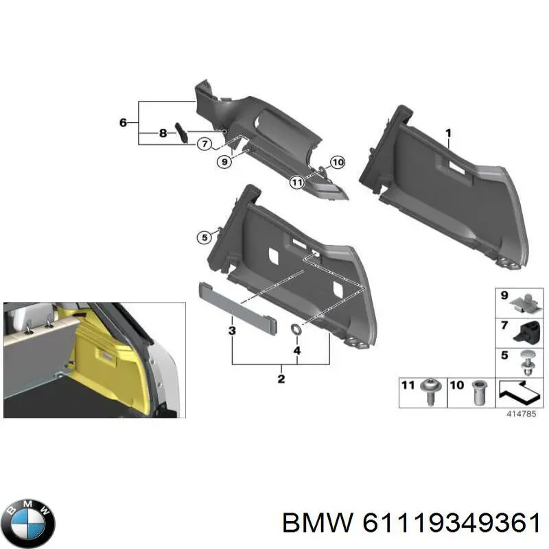  BMW 61119349361 ціна, від 115.97 USD