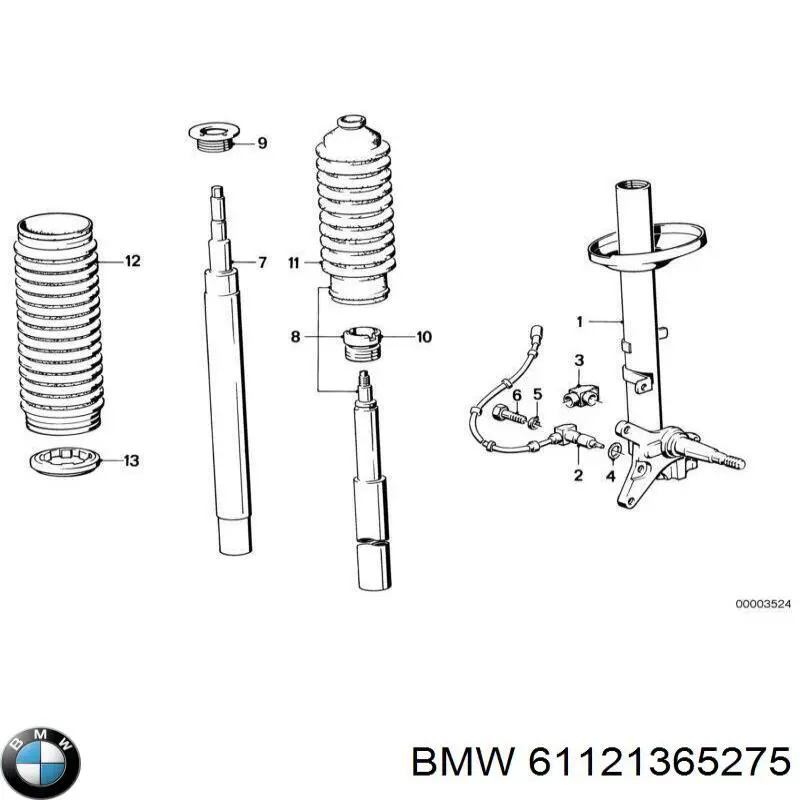Датчик обертів колінвалу BMW 61121365275 ціна, від 353.02 USD