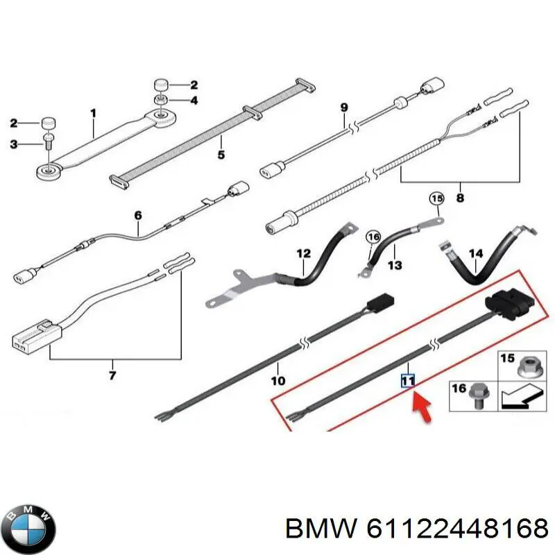  BMW 61122448168 ціна, від 15.69 USD
