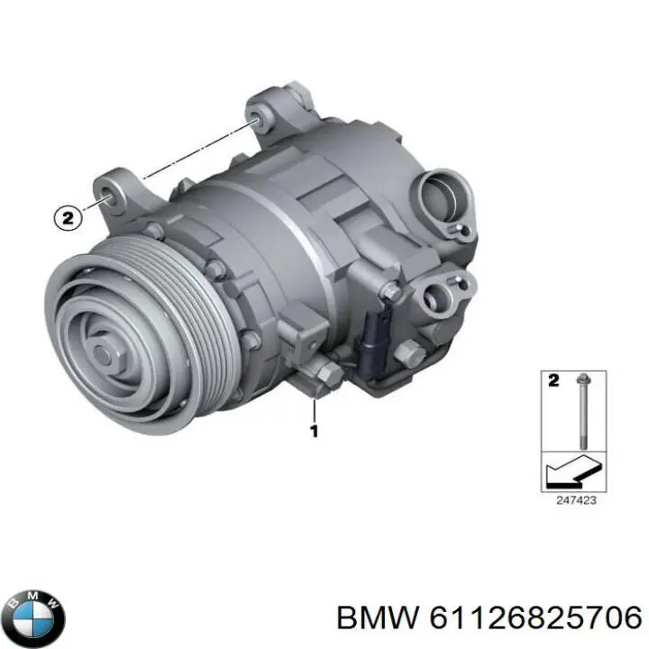 Молдинг заднього скла 61126825706 BMW