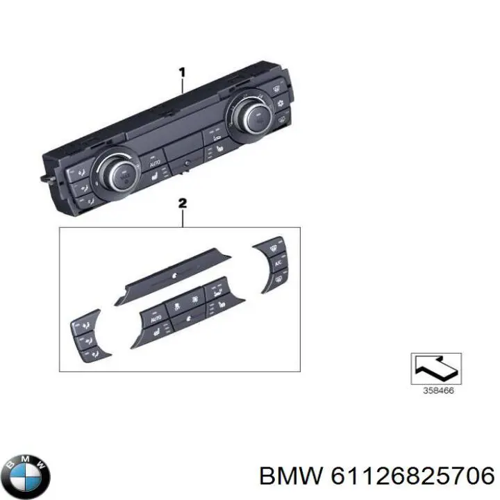 Молдинг заднього скла 61126825706 BMW