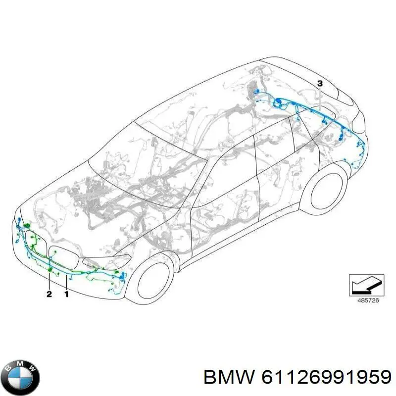 Кабель / дріт парктроніка бампера, переднього BMW 61126991959 ціна, від 120.99 USD