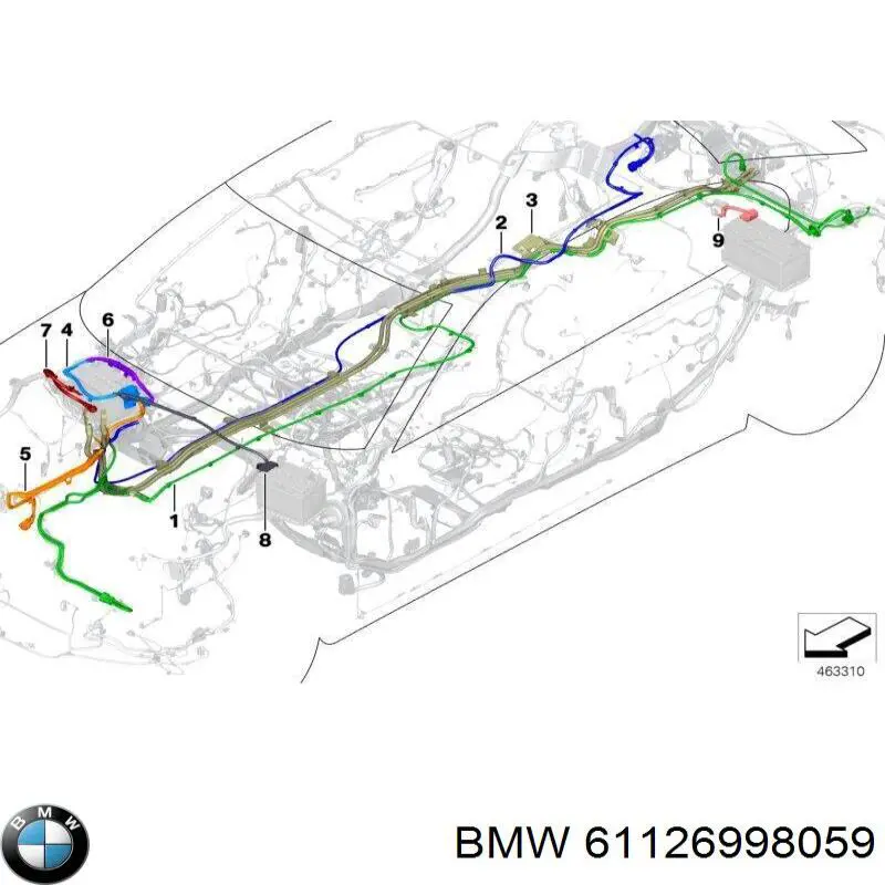 61126998059 BMW Кабель плюсової клеми акумулятора (АКБ)