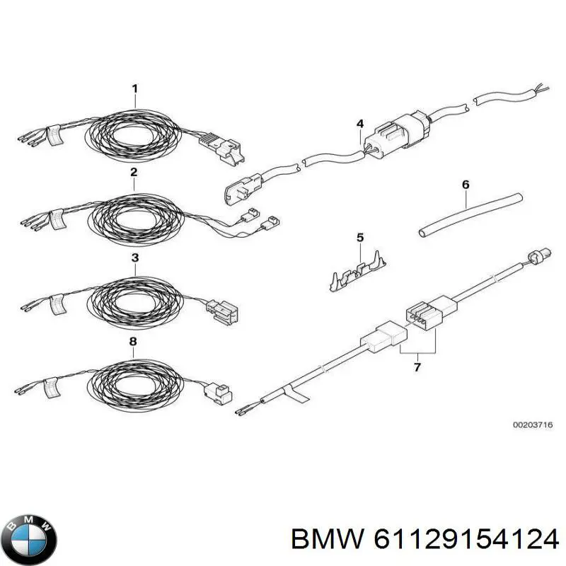  BMW 61129154124 ціна, від 44.34 USD