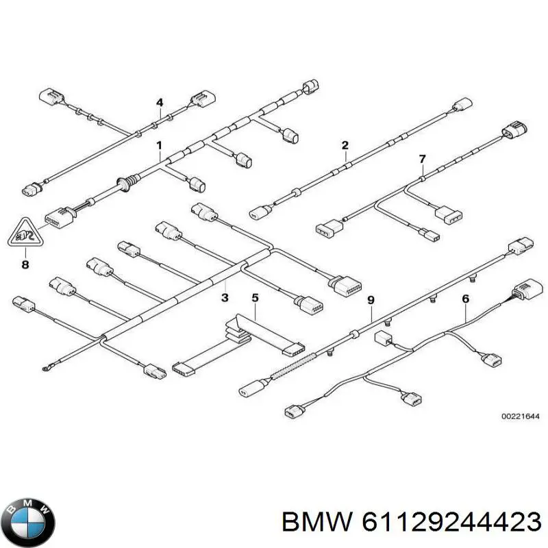 Кабель / дріт парктроніка бампера, переднього BMW 61129244423 ціна, від 72.73 USD