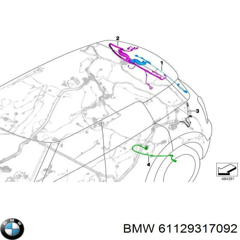 Електропроводка заднього гальмівного супорта BMW 61129317092 ціна, від 3.81 USD