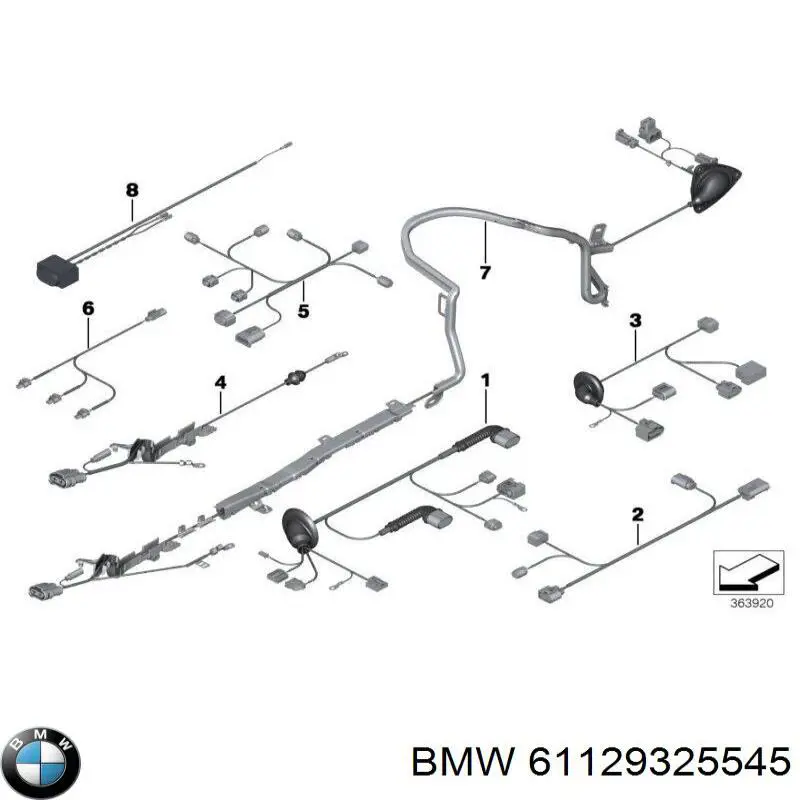  BMW 61129325545 ціна, від 307.80 USD
