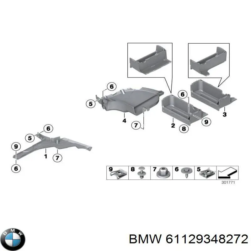 61129348272 BMW Кабель плюсової клеми акумулятора (АКБ)
