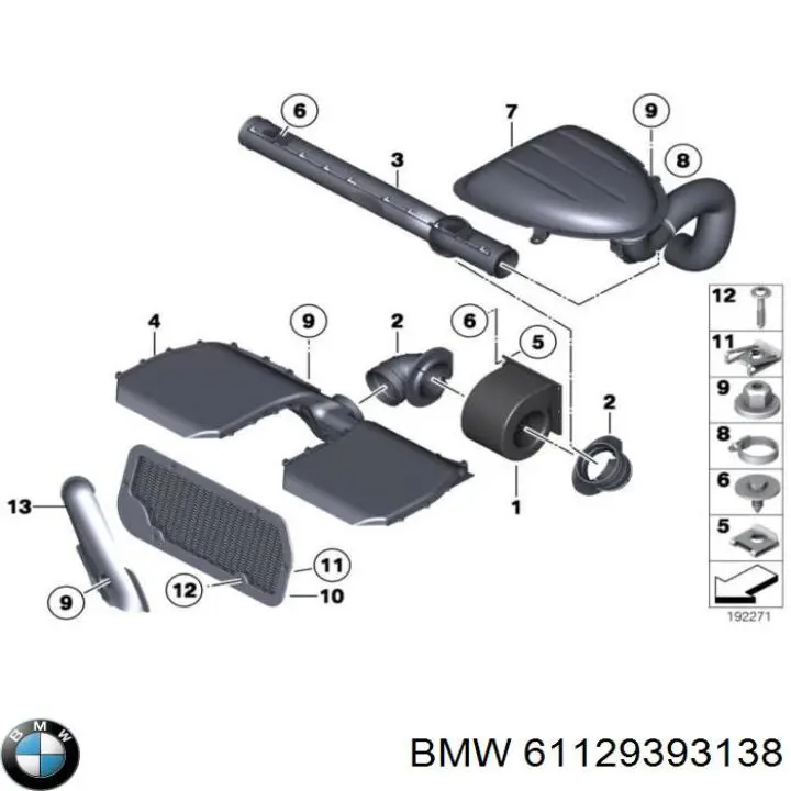  BMW 61129393138 ціна, від 284.01 USD