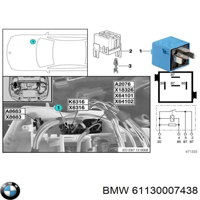  BMW 61130007438 ціна, від 2.76 USD