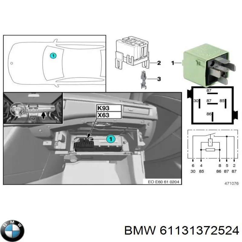 Запобіжники (електричних ланцюгів) BMW 61131372524