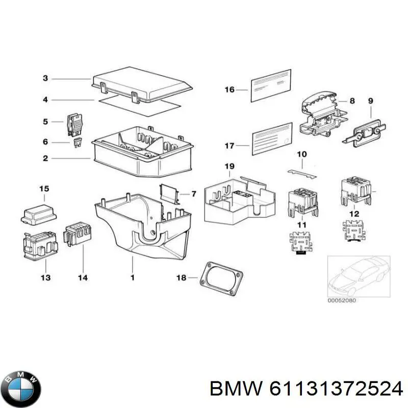 Запобіжник BMW 61131372524 ціна, від 0.46 USD