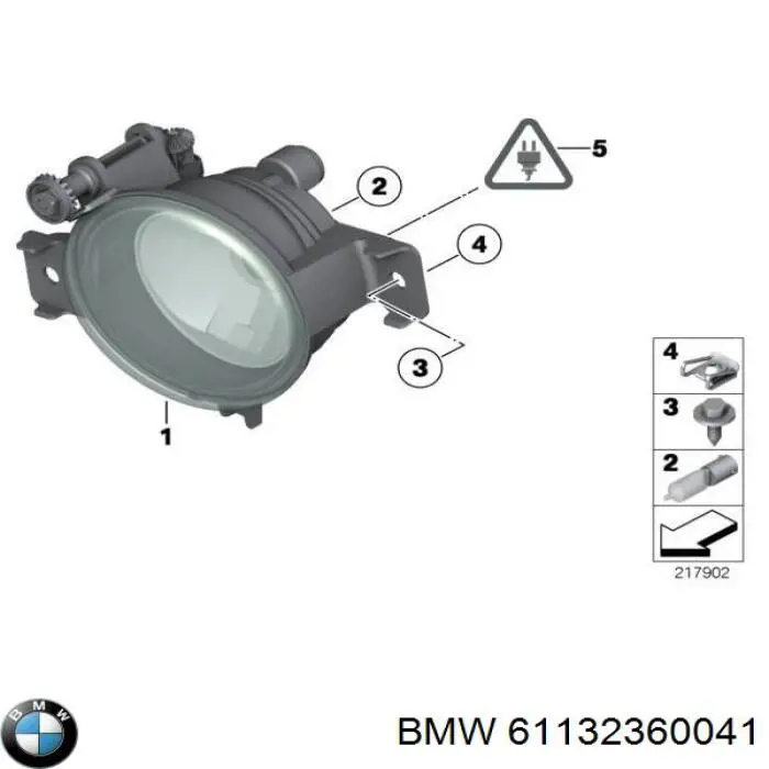 Купити 61132360041 BMW Роз'єм (фішка) протитуманної фари