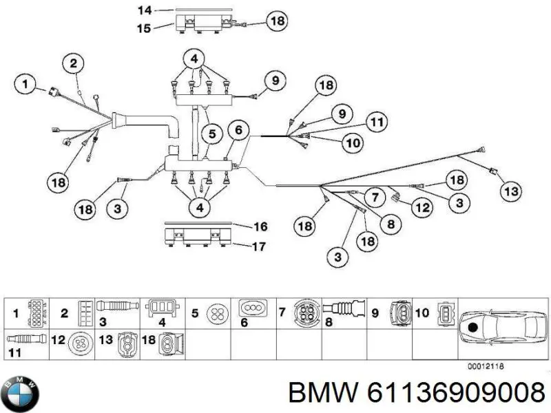  BMW 61136909008 ціна, від 3.80 USD