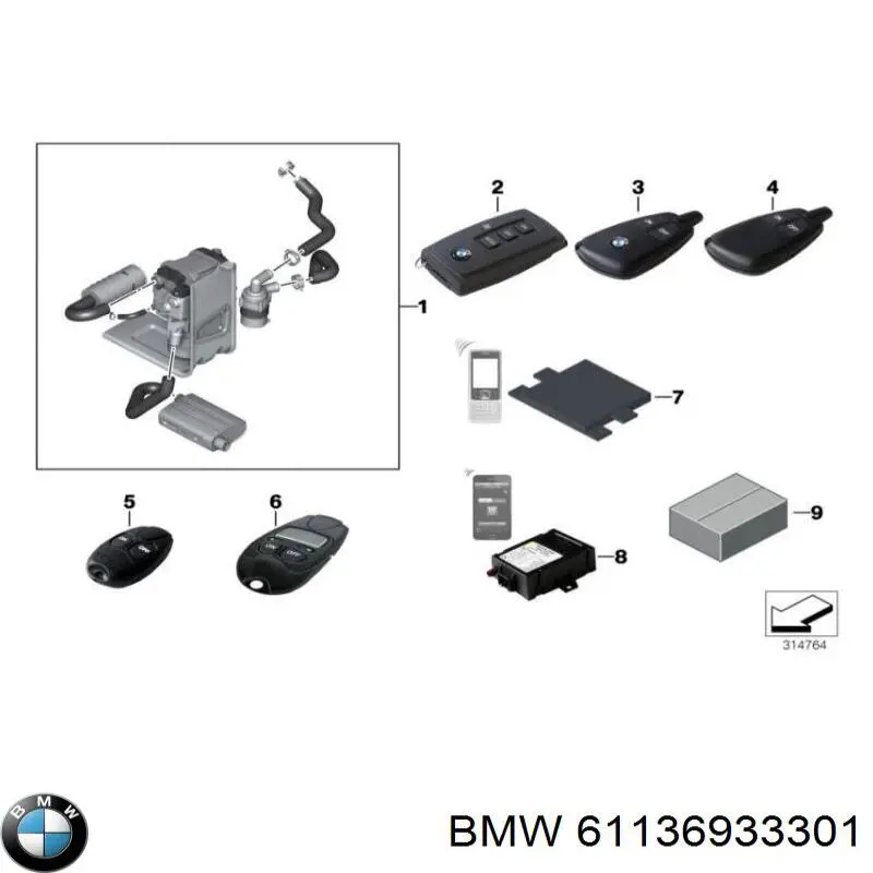 Купити 61136933301 BMW 