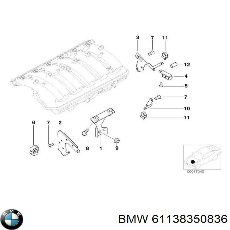  BMW 61138350836 ціна, від 2.70 USD