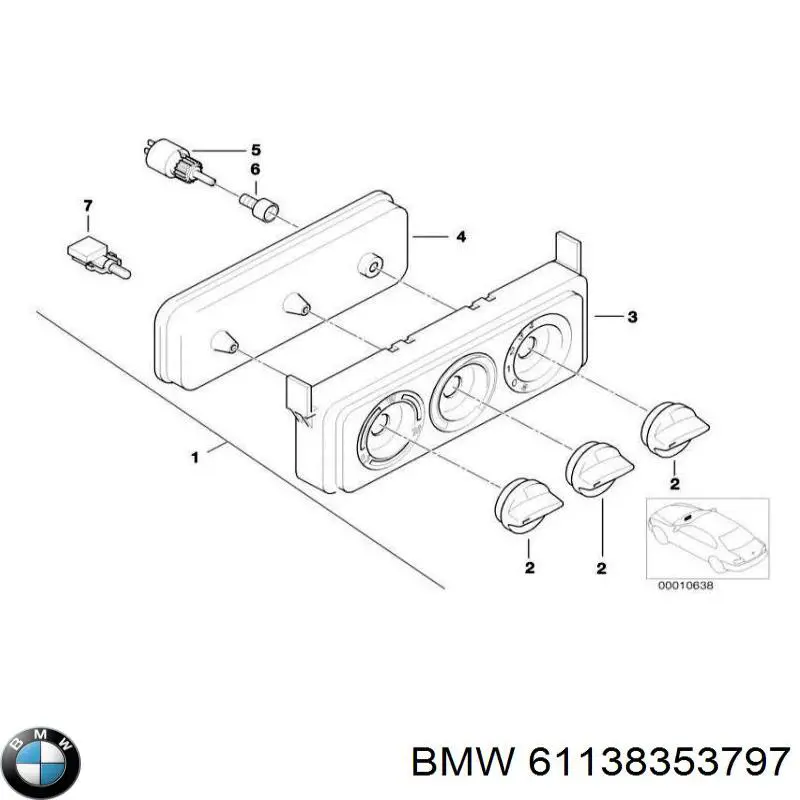 Купити 61138353797 BMW Плата заднього ліхтаря, контактна