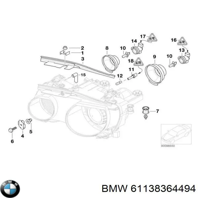 Купити 61138364494 BMW 