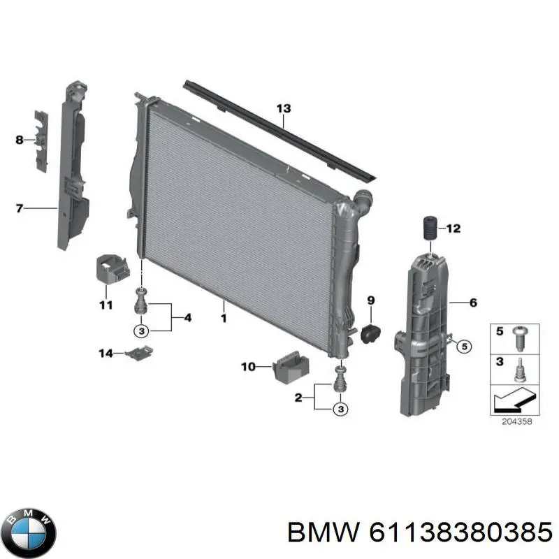  BMW 61138380385 ціна, від 14.89 USD