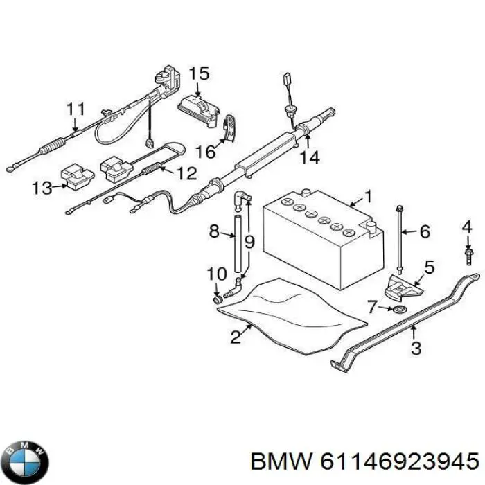 Батарея акумуляторна BMW 61146923945 ціна, від 15.24 USD