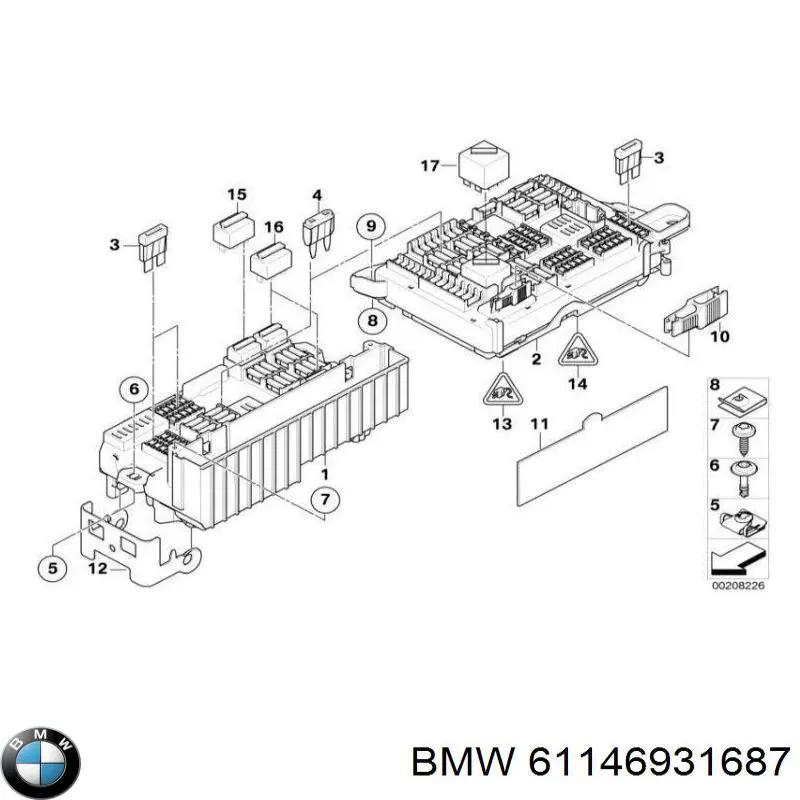 Блок запобіжників на BMW X6 (E72)