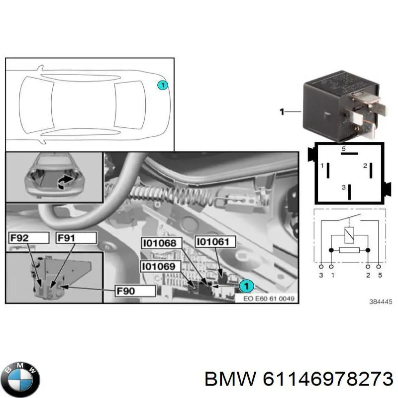 Коробка запобіжників BMW 61146906613 ціна, від 51.15 USD