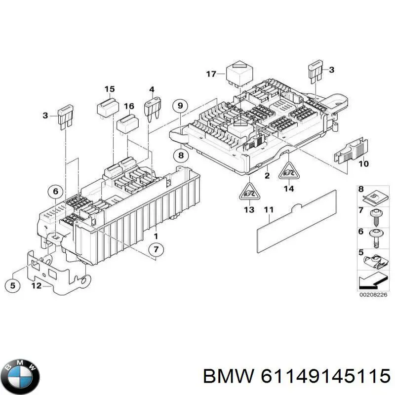 Блок запобіжників 9145115 BMW