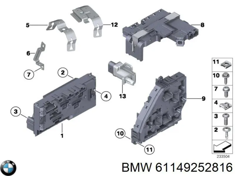 Коробка запобіжників BMW 61149252816 ціна, від 56.06 USD