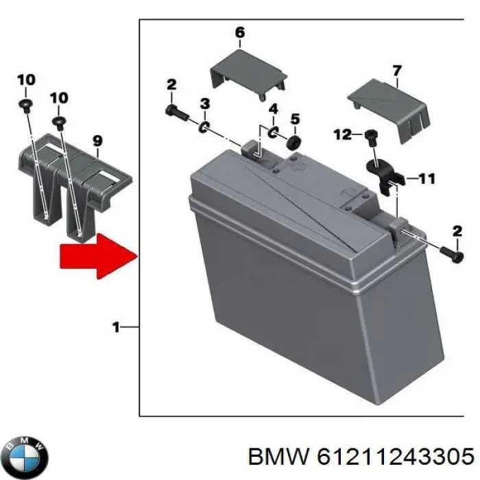 Акумуляторна батарея, АКБ 61212306125 BMW