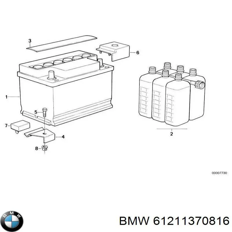 Купити 61211370816 BMW Автомобільна батарея