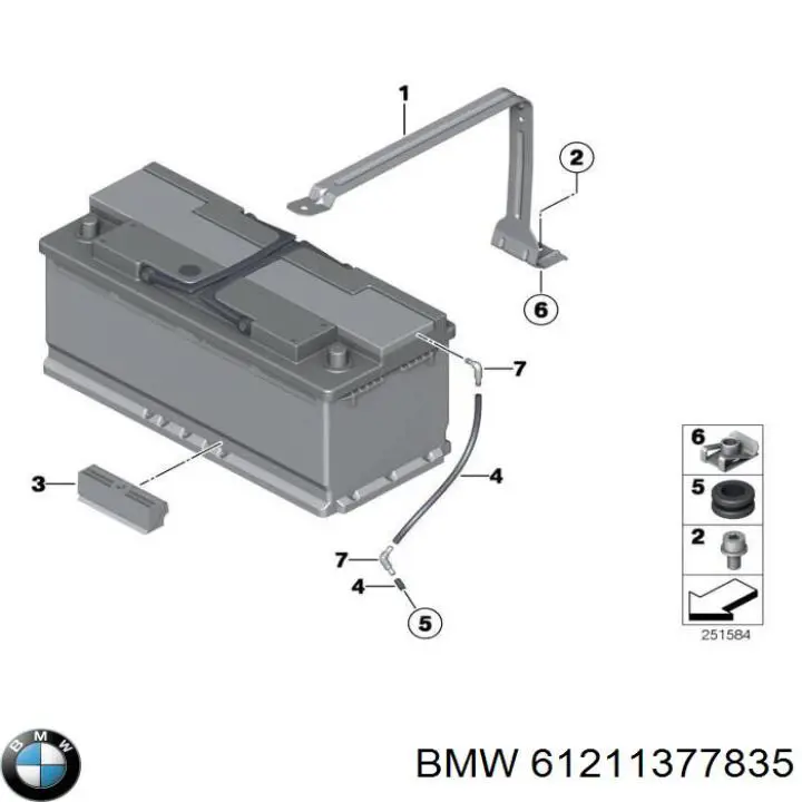 Батарея акумуляторна BMW 61211377835 ціна, від 2.59 USD