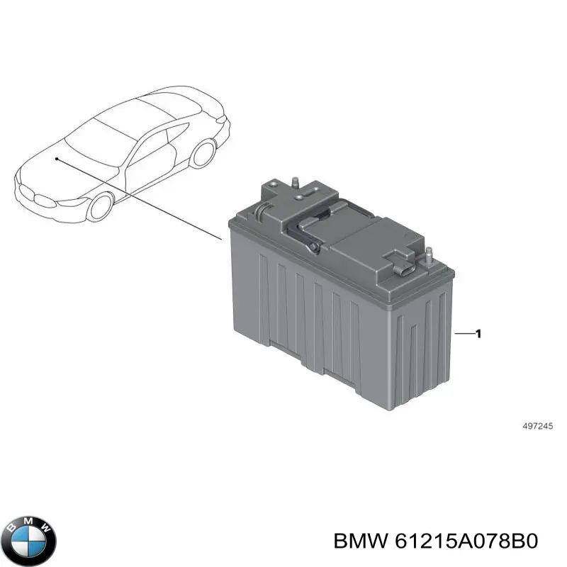 Акумуляторна батарея, АКБ 61215A38DE7 BMW