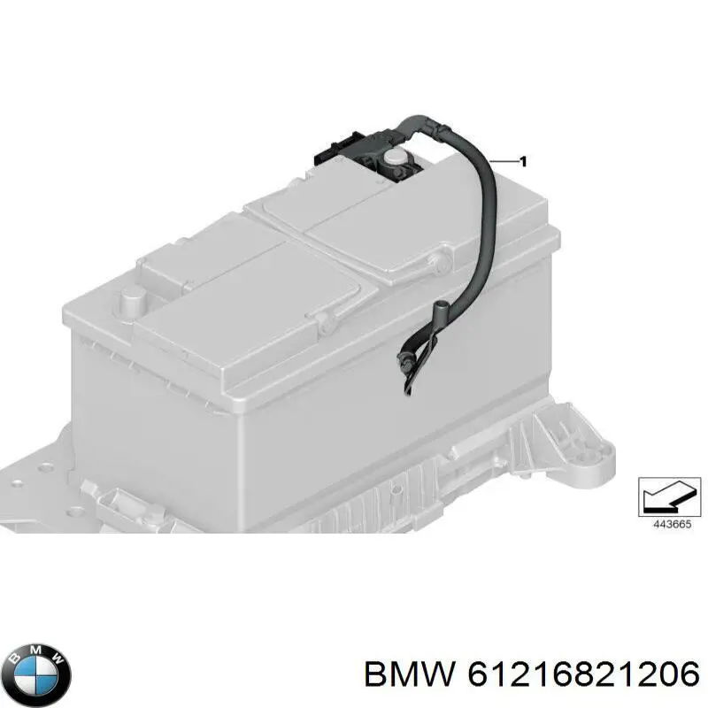Кабель маси акумулятора (АКБ) BMW 61216821206 ціна, від 22.55 USD