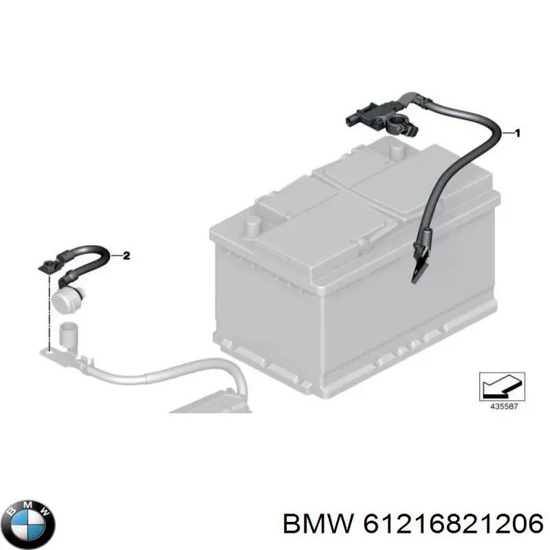Купити 61216821206 BMW Кабель маси акумулятора (АКБ)