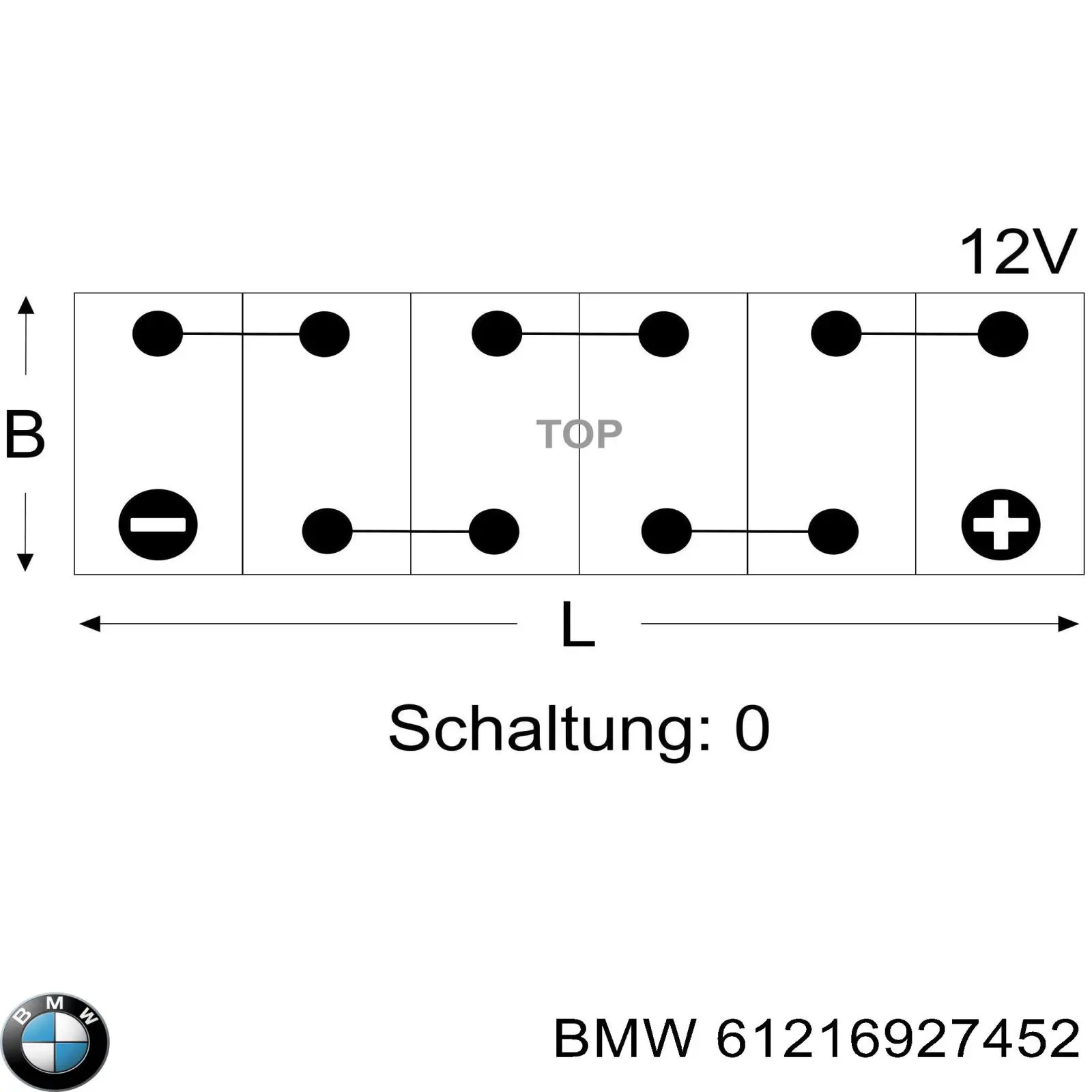 61216927452 BMW Авто акумулятор