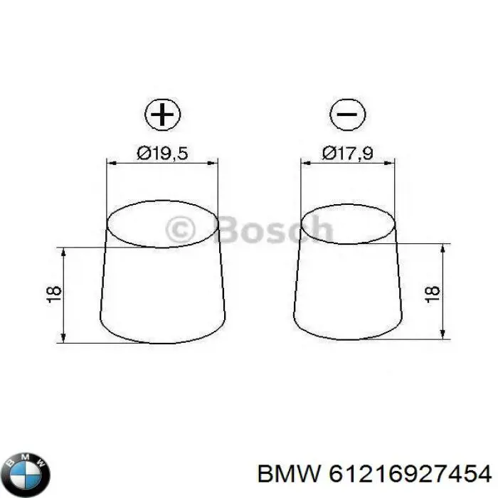Акумуляторна батарея, АКБ 61216927454 BMW