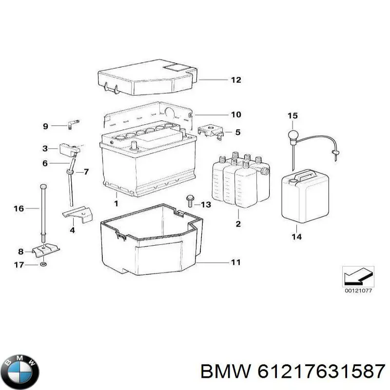61217631587 BMW Авто акумулятор